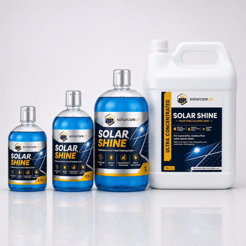 Solar Shine Solar Panel Cleaning Liquid – Safe for Glass & Frames, Removes Dust & Water Spots