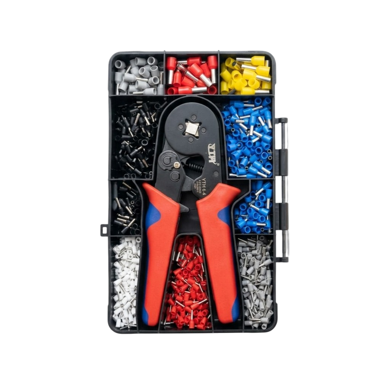YTH-TC01 Tubular Terminal Crimping Kit Tool | 0.25–10mm² Ferrule Wire Crimper with Adjustable Pressure